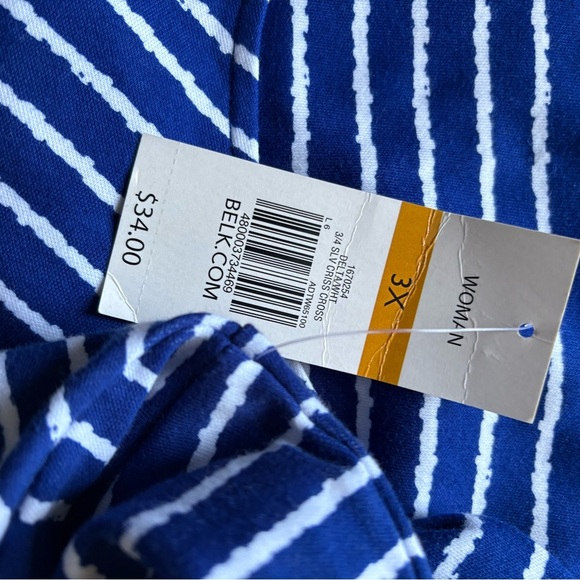 Kim Rogers Blue and White Striped Top - Picture 8 of 8